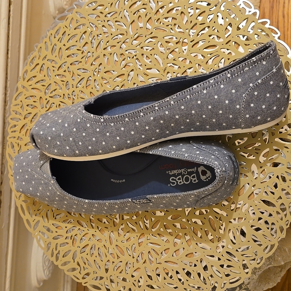 NIB Bobs from Skechers navy canvas flats Sz 10 ⭐️ - Picture 5 of 10